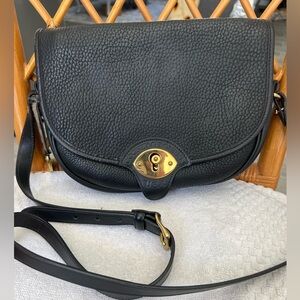 Vintage Dooney & Bourke Black Calvary Trooper Crossbody